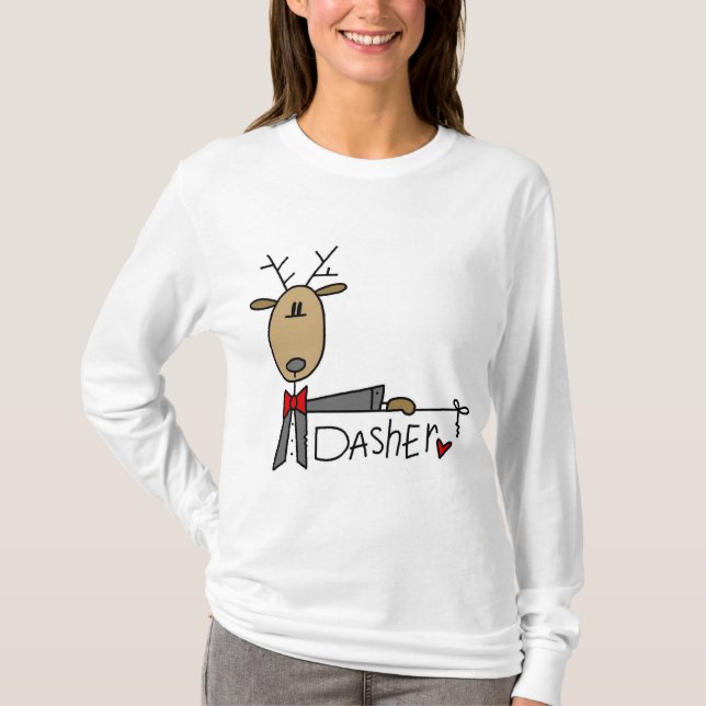 T-shirts et cadeaux de renne de Dasher (Devant)