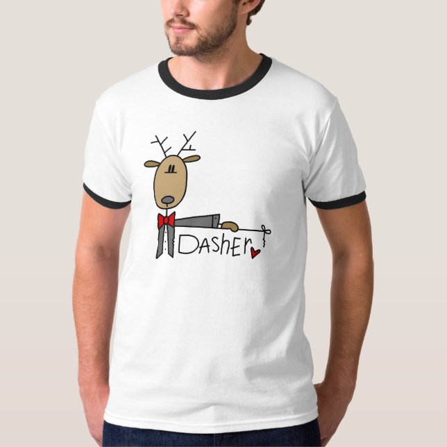 T-shirts et cadeaux de renne de Dasher (Devant)