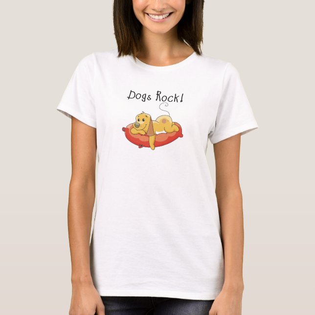 T-shirts et cadeaux de roche de chiens (Devant)