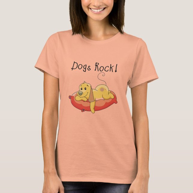 T-shirts et cadeaux de roche de chiens (Devant)