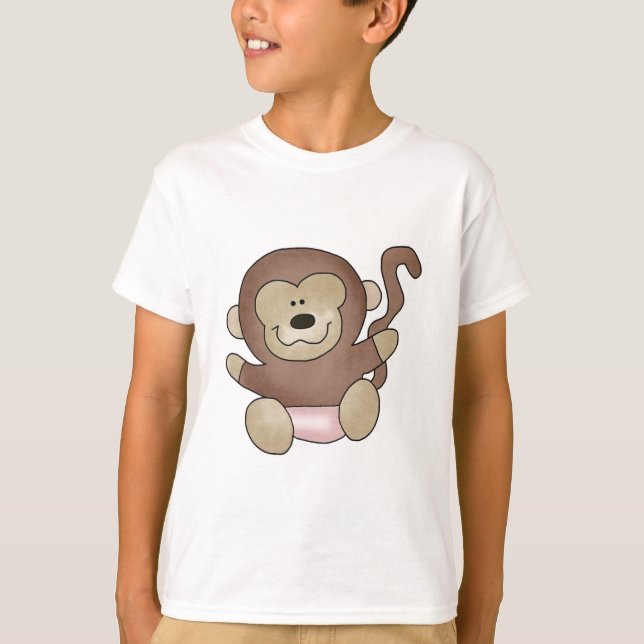 T-shirts et cadeaux de singe de fille (Devant)
