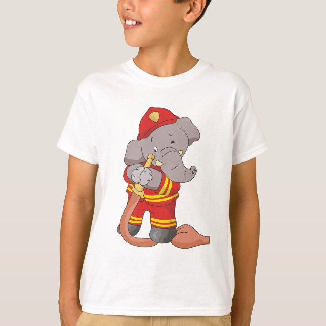 T-shirts et cadeaux d'éléphant de sapeur-pompier (Devant)