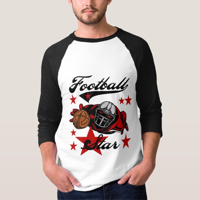 T-shirts et cadeaux d'étoile de football (Devant)