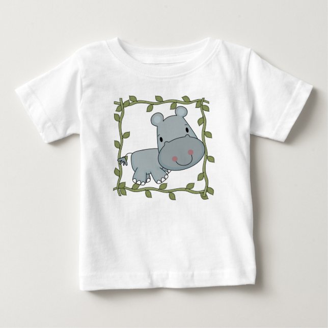 T-shirts et cadeaux d'hippopotame de bébé (Devant)