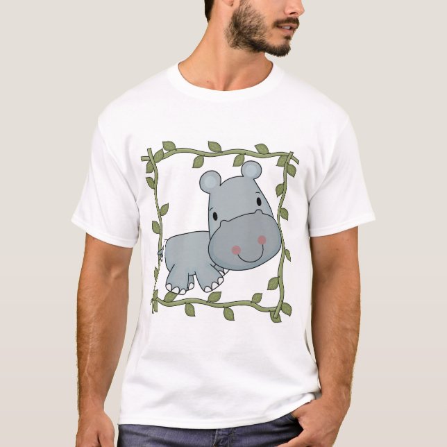 T-shirts et cadeaux d'hippopotame de bébé (Devant)