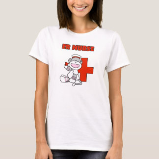 T-shirts et cadeaux d'infirmière d'ER de singe de