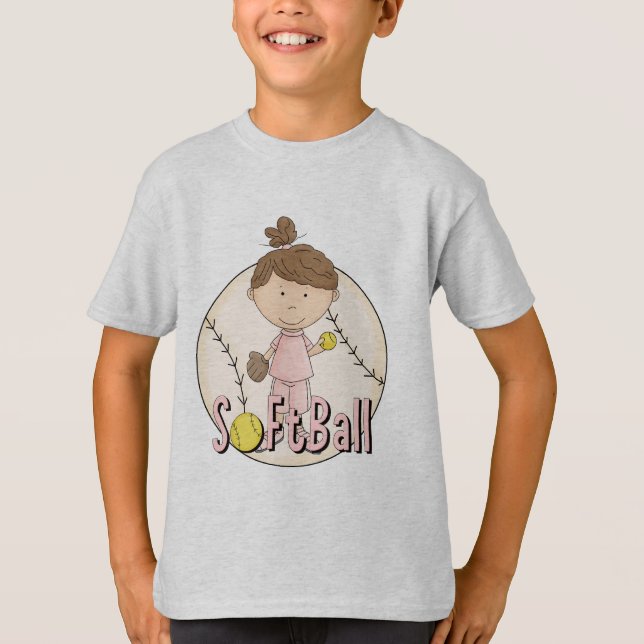 T-shirts et cadeaux du base-ball de filles (Devant)