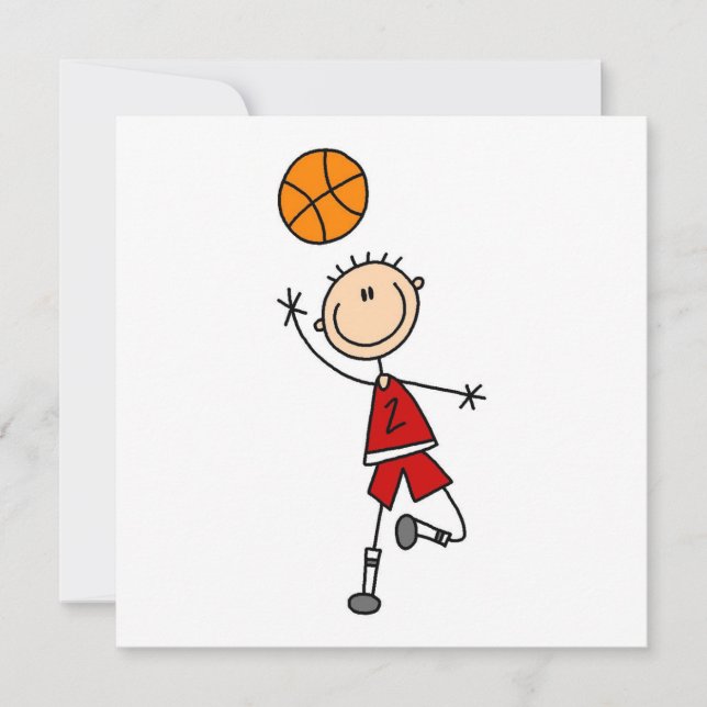 T-shirts et cadeaux du Red Boy Basketball Player (Devant)