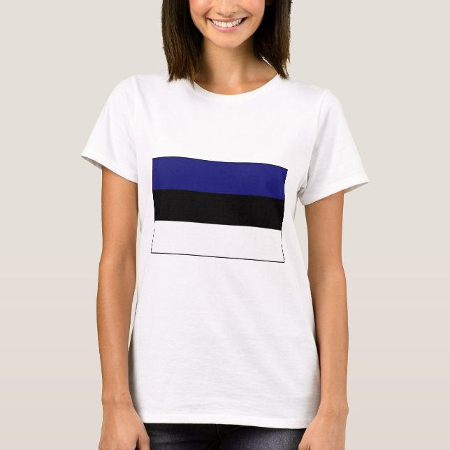 T-shirts et cadeaux estoniens de drapeau (Devant)