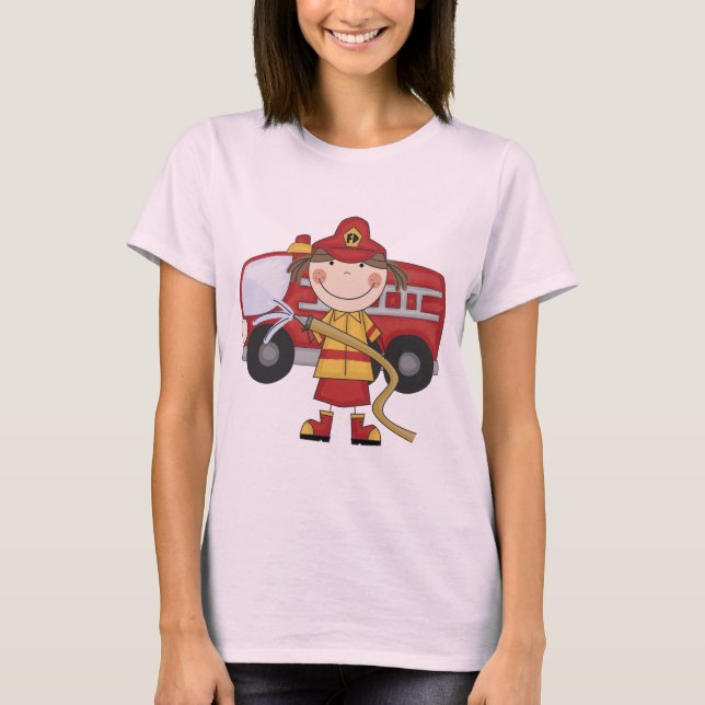 T-shirts et cadeaux féminins pompiers (Devant)