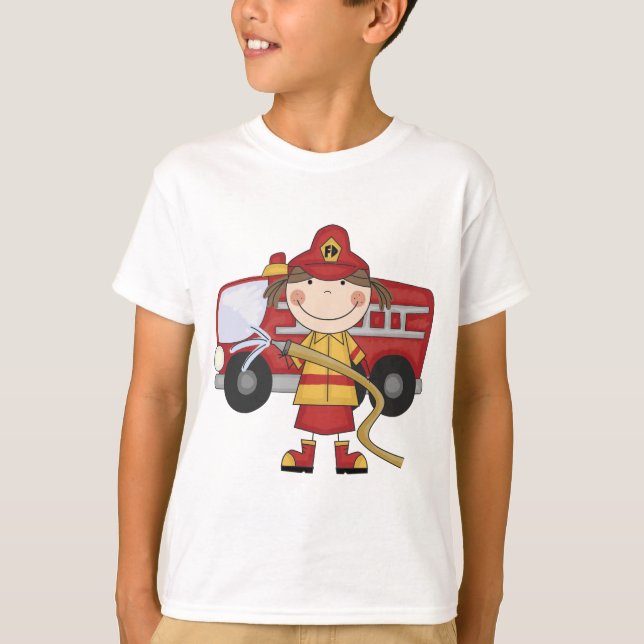 T-shirts et cadeaux féminins pompiers (Devant)