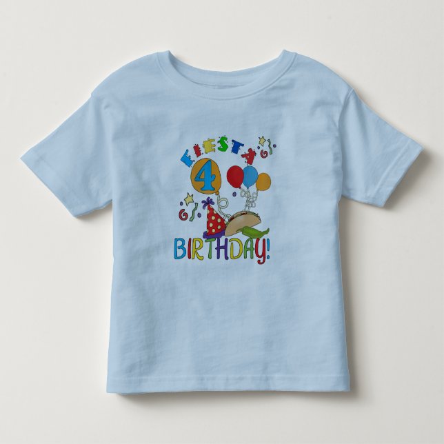 T-shirts et cadeaux Fiesta 4th Birthday (Devant)