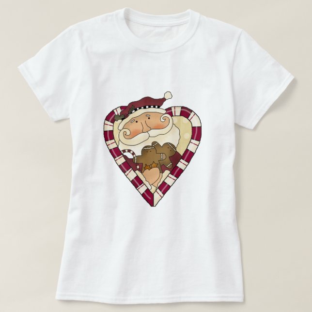T-shirts et cadeaux Ginger Heart Père Noël (Design devant)