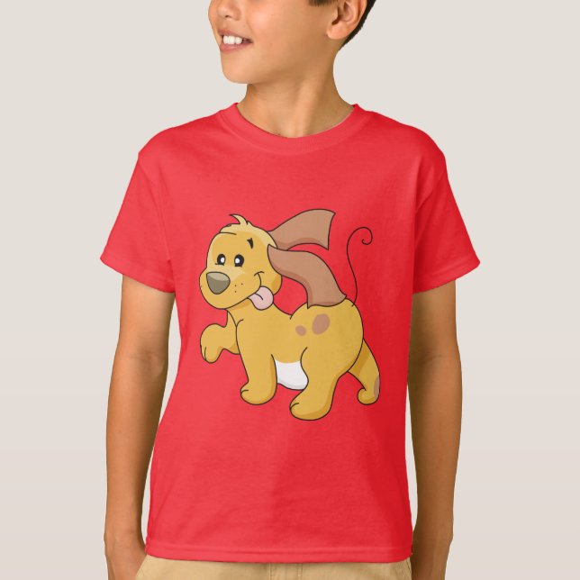 T-shirts et cadeaux heureux de chien de Brown (Devant)