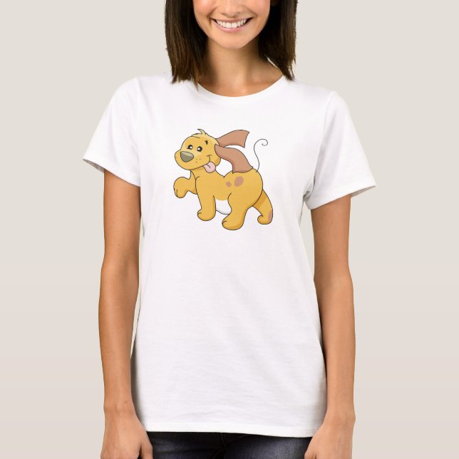 T-shirts et cadeaux heureux de chien de Brown (Devant)