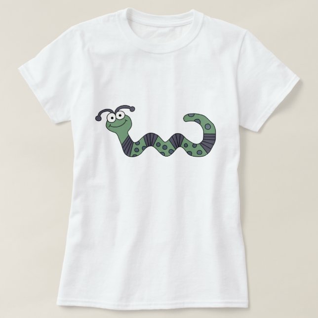 T-shirts et cadeaux heureux de ver (Design devant)