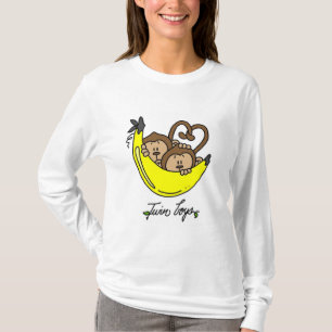 T-shirts et cadeaux jumeaux de garçons de singes