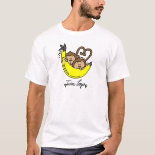 T-shirts et cadeaux jumeaux de garçons de singes