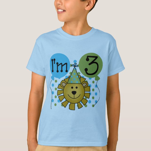 T-shirts et cadeaux Lion 3e anniversaire (Devant)