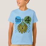 T-shirts et cadeaux Lion 4th Birthday<br><div class="desc">Un mignon lion dans un casquette de fête,  des pois et ballons bleus et verts,  et le texte qui dit "I'm 4" est présenté sur les mignons T-shirts Lion 4th Birthday,  sweatshirts,  tasses,  cartes,  autocollants,  sacs,  et plus encore.</div>