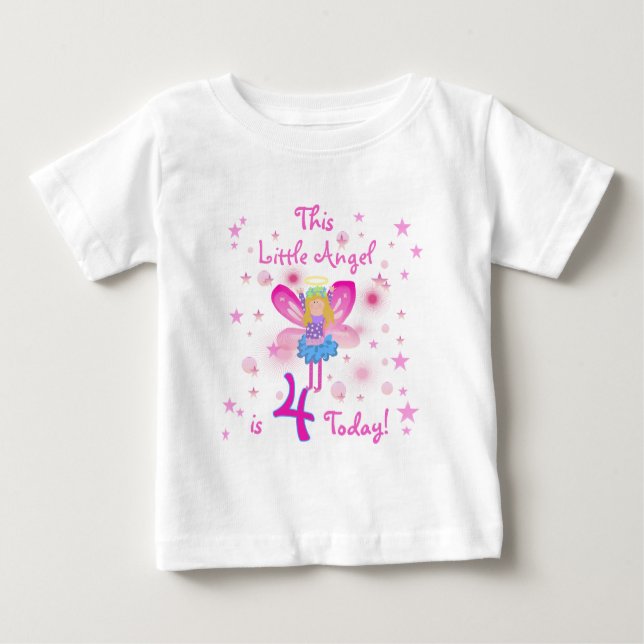 T-shirts et cadeaux Little Angel 4th Birthday (Devant)