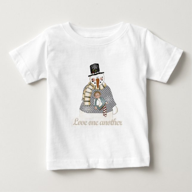 T-shirts et cadeaux Love One Another Snowman (Devant)