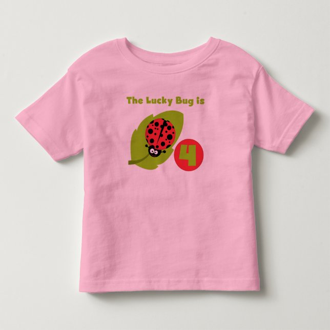 T-shirts et cadeaux Lucky Bug 4th Birthday (Devant)