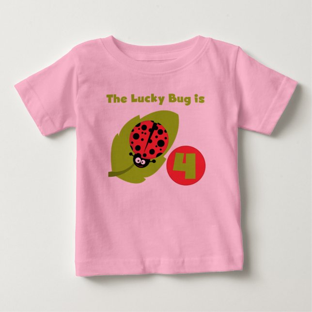 T-shirts et cadeaux Lucky Bug 4th Birthday (Devant)