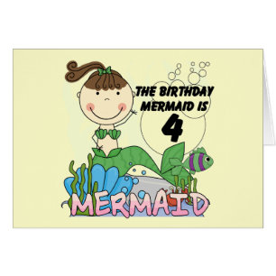 T-shirts et cadeaux Mermaid 4th Birthday