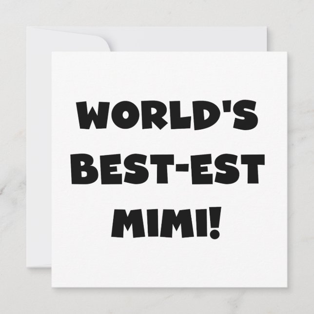 T-shirts et cadeaux Mimi Black Text les plus beaux (Devant)