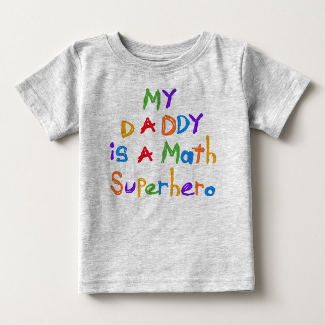T-shirts et cadeaux My Daddy Math Superhero (Devant)