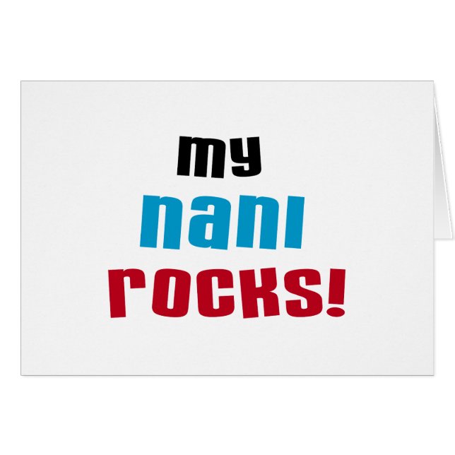 T-shirts et cadeaux My Nani Rocks (Devant horizontal)