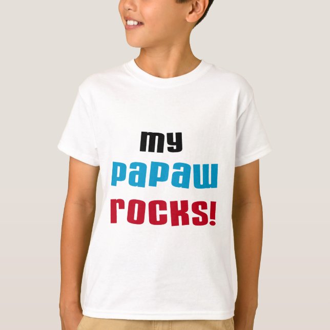 T-shirts et cadeaux My Papaw Rocks (Devant)