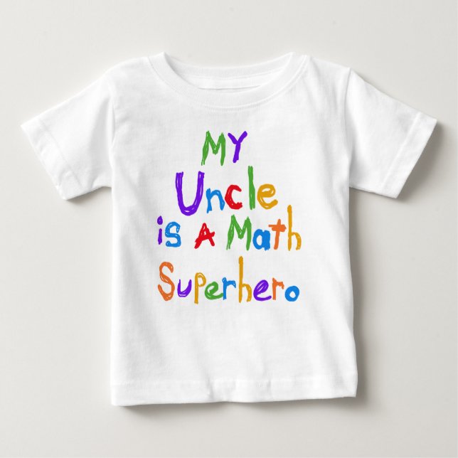 T-shirts et cadeaux My Uncle Math Superhero (Devant)