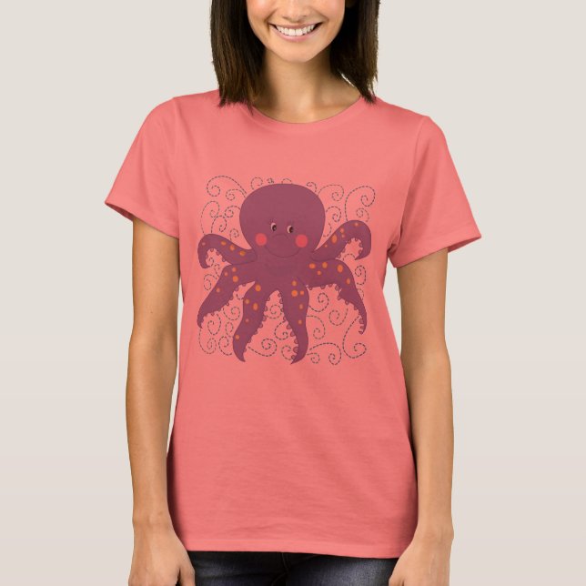 T-shirts et cadeaux Octopus violets (Devant)