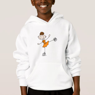 T-shirts et cadeaux oranges de patineur artistique
