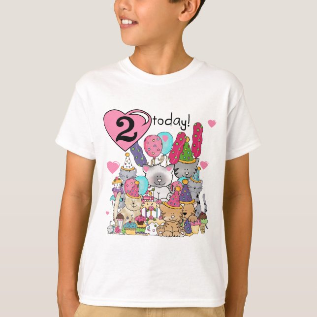T-shirts et cadeaux Party Kittens 2e anniversaire (Devant)