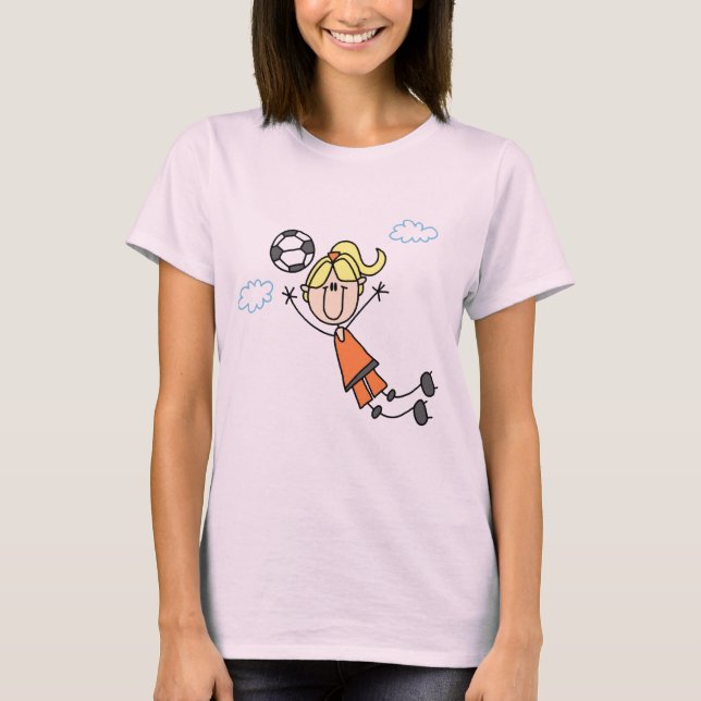T-shirts et cadeaux pour filles en soccer (Devant)