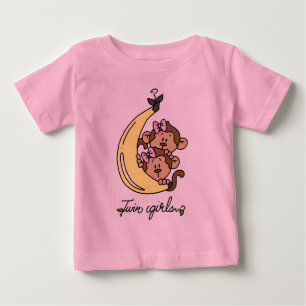 T-shirts et cadeaux pour filles jumelles singes