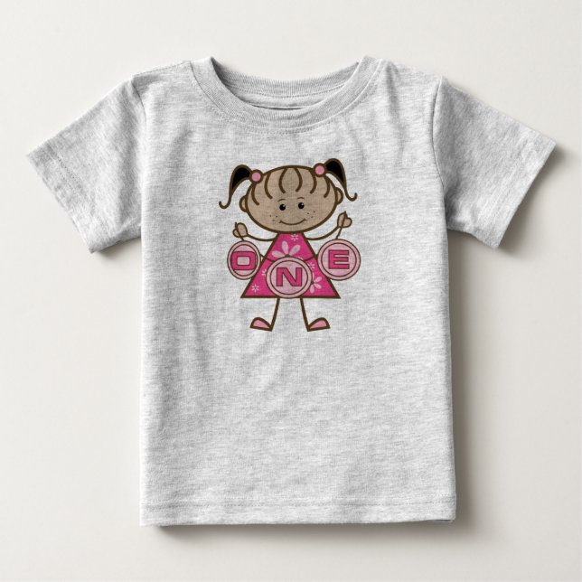 T-shirts et cadeaux pour la petite fille 1er anniv (Devant)