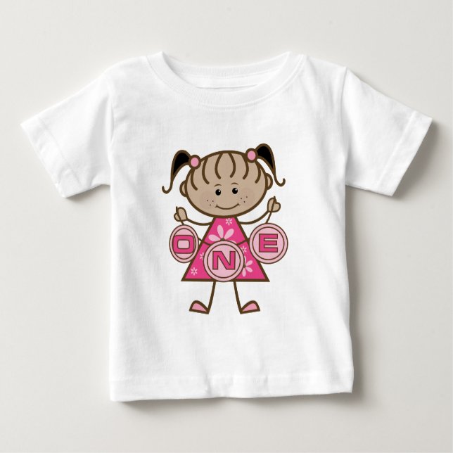 T-shirts et cadeaux pour la petite fille 1er anniv (Devant)