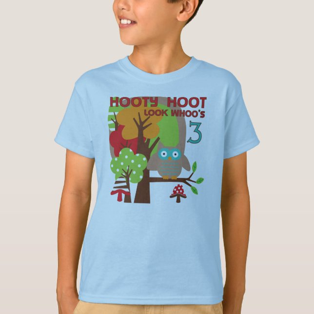T-shirts et cadeaux pour le 3e anniversaire de Owl (Devant)