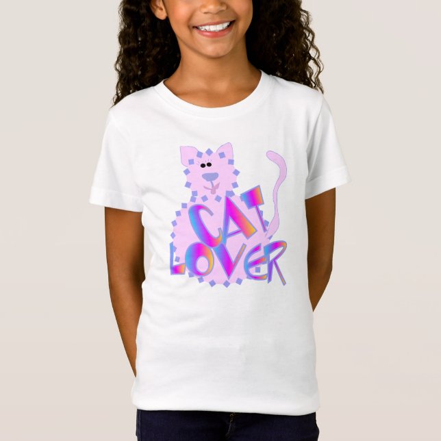 T-shirts et cadeaux roses d'amoureux des chats (Devant)
