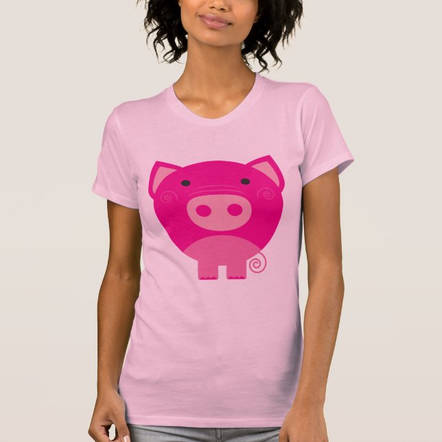 T-shirts et cadeaux roses de porc (Devant)