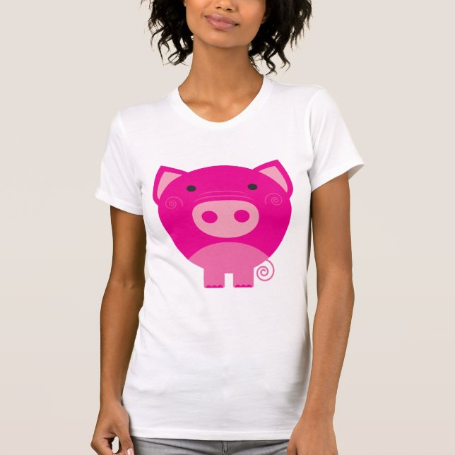 T-shirts et cadeaux roses de porc (Devant)