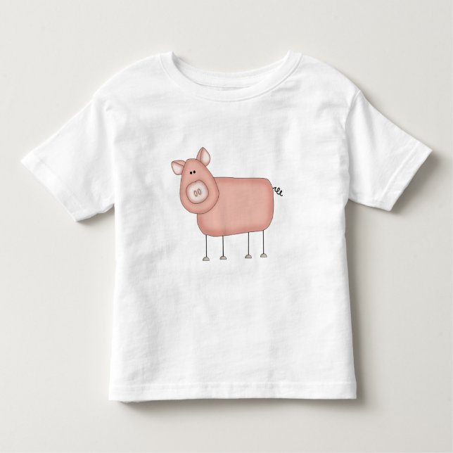 T-shirts et cadeaux roses de porc (Devant)