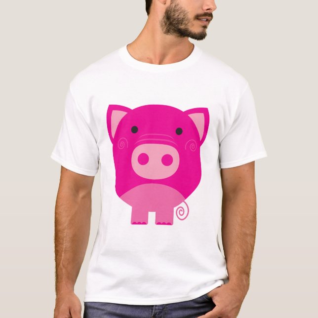 T-shirts et cadeaux roses de porc (Devant)