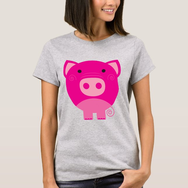 T-shirts et cadeaux roses de porc (Devant)