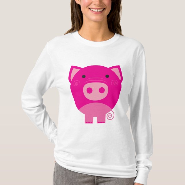 T-shirts et cadeaux roses de porc (Devant)