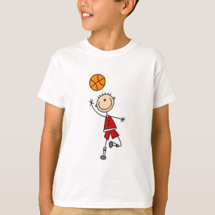 T-shirts et cadeaux rouges de basket-ball de